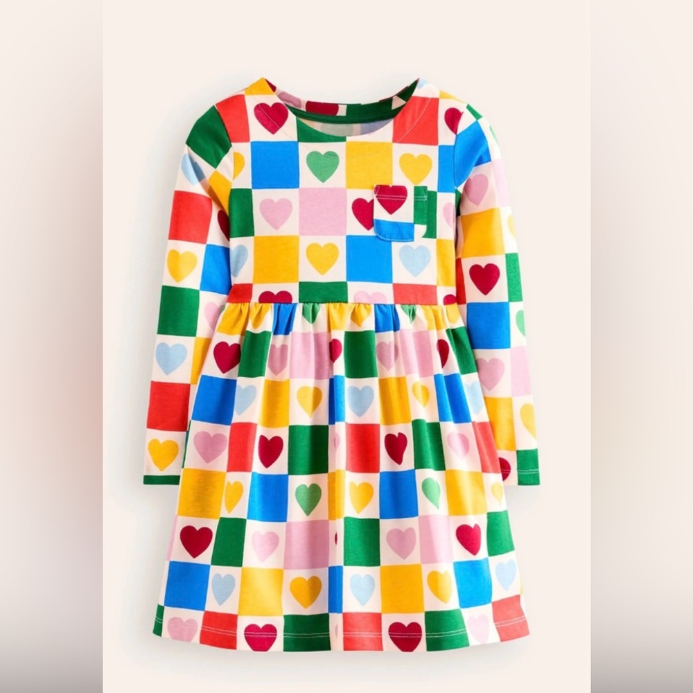 Mini boden heart dress size 7/8